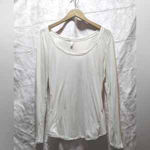 ANTHROPOLOGIE Elegant Cream Long Sleeve Top